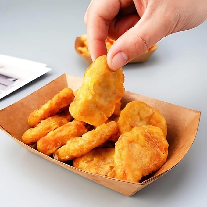 VELEXE Brown Disposable Food Trays| Heavy-Duty, Leak-Resistant, Compostable & Microwave-Safe Multi-Use Trays with Eco-Friendly Design