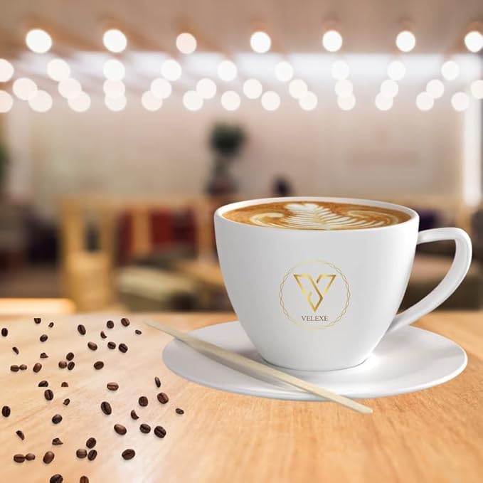 VELEXE Disposable Wooden Tea & Coffee Stirrers | Tea & Coffee Sticks | Wooden Dining Flatware | Ideal for Office Use | Biodegradable & Sustainable |